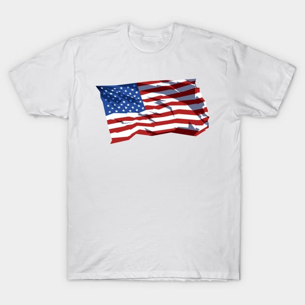 pop art american flag T-Shirt by Rizkydwi